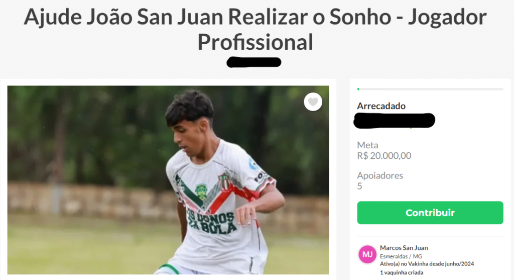 Adolescentes Brasileiros Rumo ao Sonho do Futebol Europeu 6 Futebol europeu - Campanha de Arrecadação