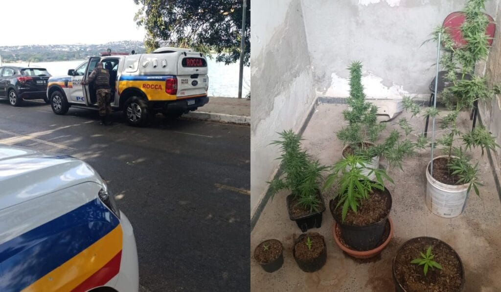 A Polícia Militar apreende drogas e detém suspeitos em Lagoa Santa