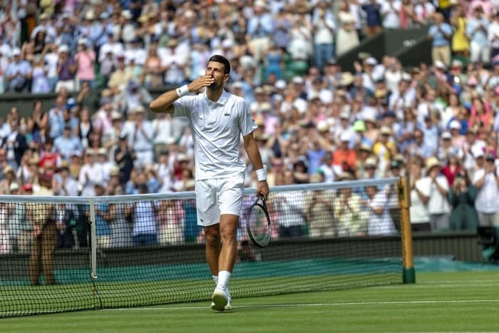 vitórias de Novak Djokovic em Wimbledon ao longo dos anos