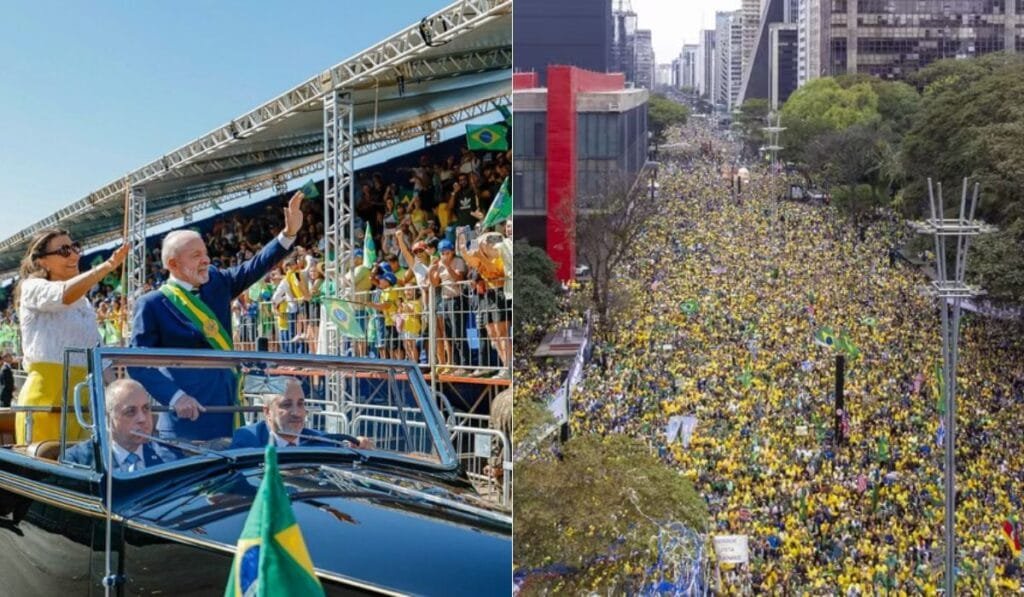 7 de Setembro vira palco político: Direita e esquerda