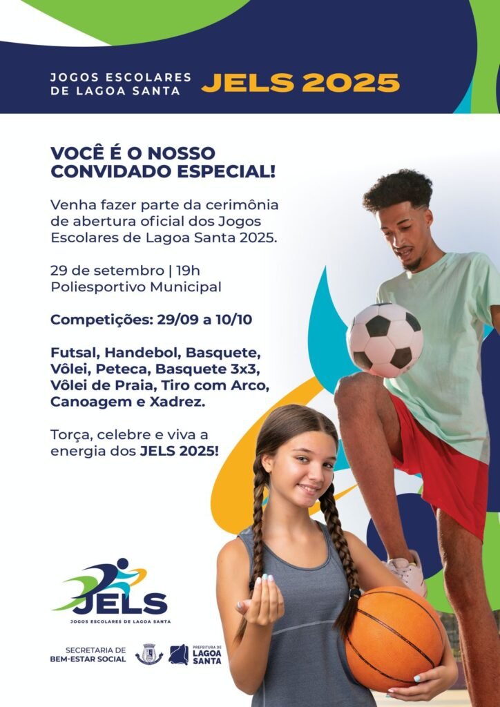 Jogos Escolares de Lagoa Santa 2025: abertura oficial acontece em 29 de Setembro 2 Jogos Escolares de Lagoa Santa 2025 Abertura Oficial